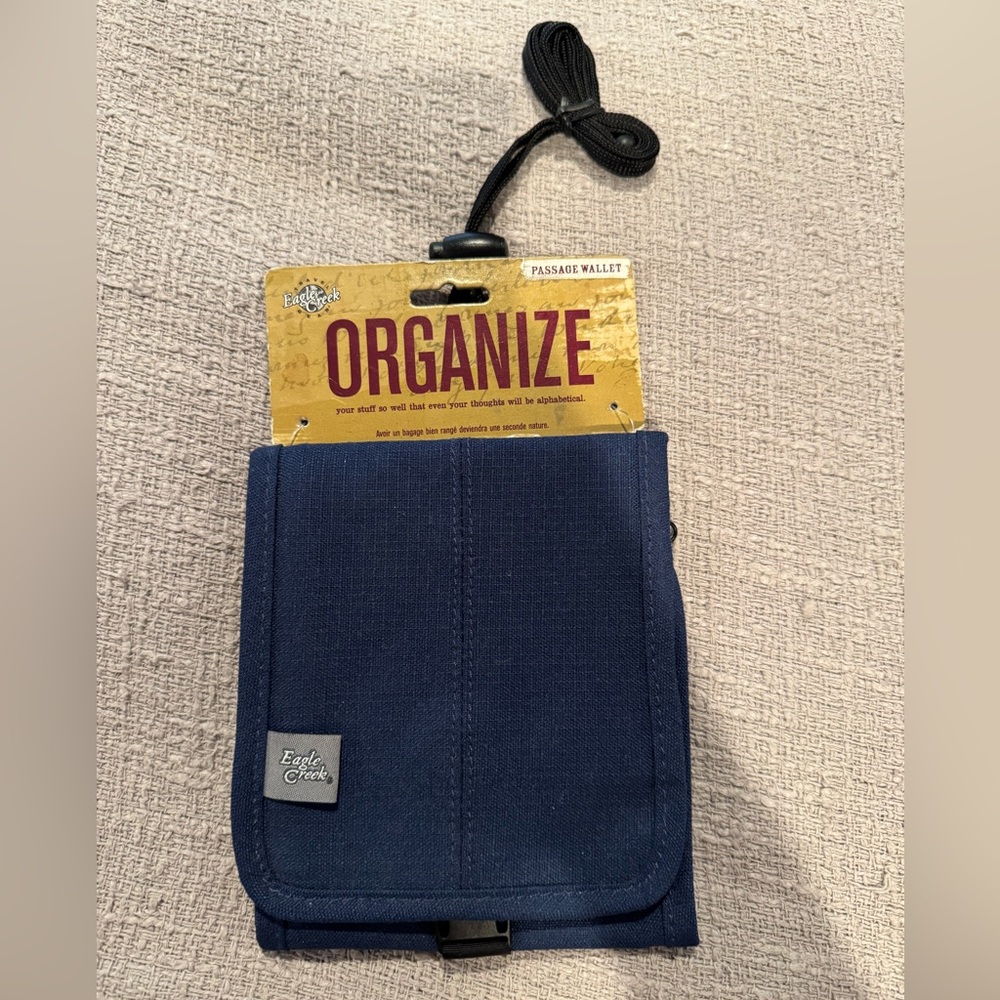 Eagle Creek Blue Travel Wallet NWT | Zip Organizer Passport Case
